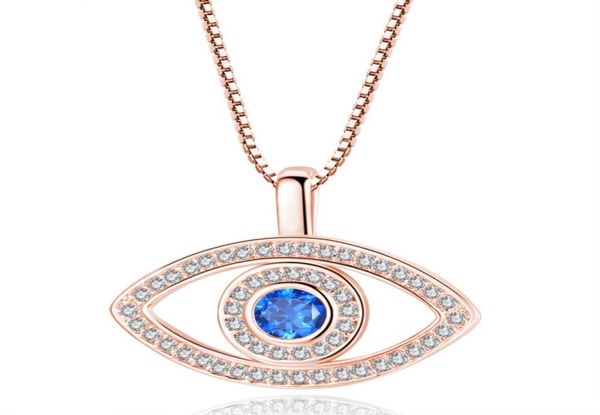 

classic design blue evil eye pendant necklace jewelry for women gift4687830, Silver