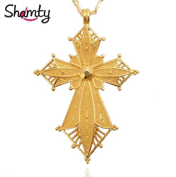 

pendant necklaces shamty habesha style ethiopian necklace no stone pure gold color african nigeria sudan eritrea kenya eretrean jw8678243, Silver