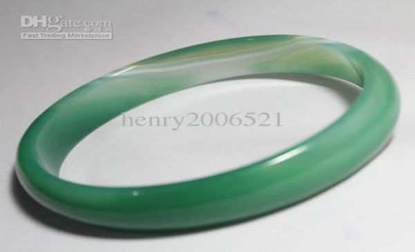 

green agate cuff bracelet inner diameter of 68 mm with box06298948, Golden;silver