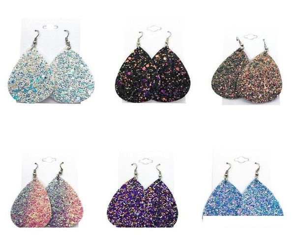 

bohemian fashion jewelry simple pendant drop earrings for women glitter tear leather earrings 6 color friend gifts a79a8 opg2899651, Silver