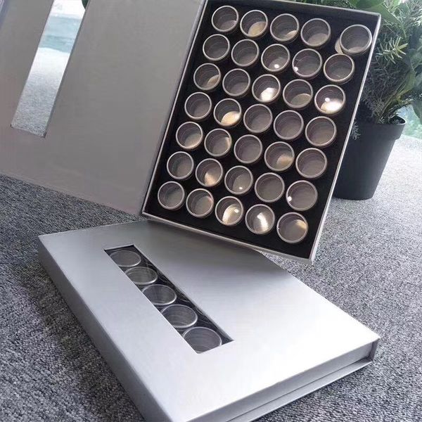 

nail art decorations 35pcs empty aluminum jar cosmetic lip balm containers accessories storage box manicure tool gems container 230712, Silver;gold