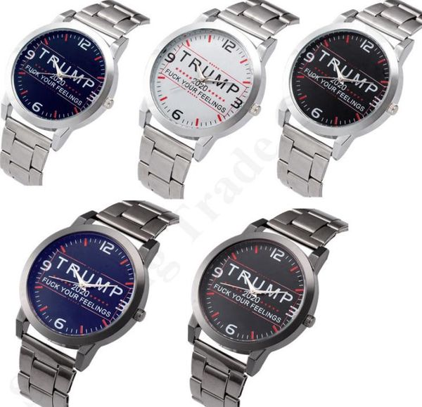 

trump 2021 letters mens quartz watches 37mm stainless steel strap watch automovement sl39 mechanical circle retro wristwatches ne9829686, Blue
