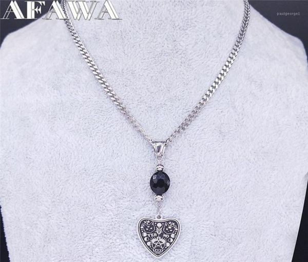 

2020 witchcraft divination cat stainless steel necklaces for women silver color choker necklace jewelry cadenas mujer n3764s0313273514