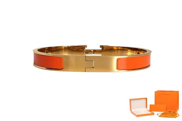 

classic h bangle men women 18k gold letter bracelets luxury design jewelry colorfast hypoallergenic birthday gift3912359, Black