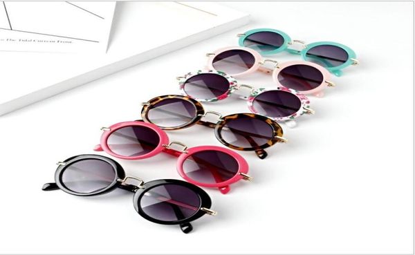 

kids retro sun shades infant goggles eyeglasses sunglass boys girls children round sunglasses eyewear 6 color9803715, Blue