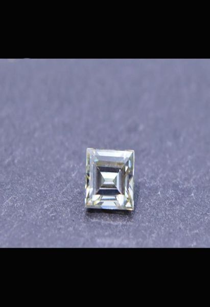 

05ct35mm rectangular cut lab diamond moissanite stone df color vvs clarity perfect 3ex cut synthetic certified diamond test p9064522, Black