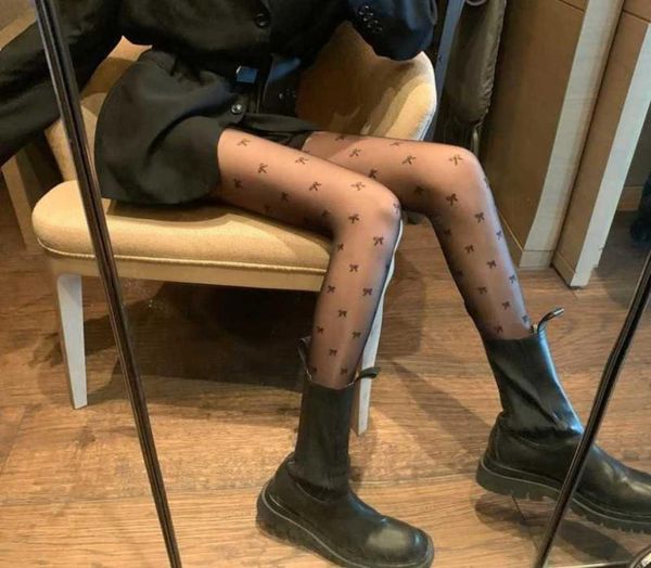 

women039s socks luxuary pantyhose tights summer nylon bowknot print stocking seamless fishnet mesh female hosiery symbol g7627681, Black;white