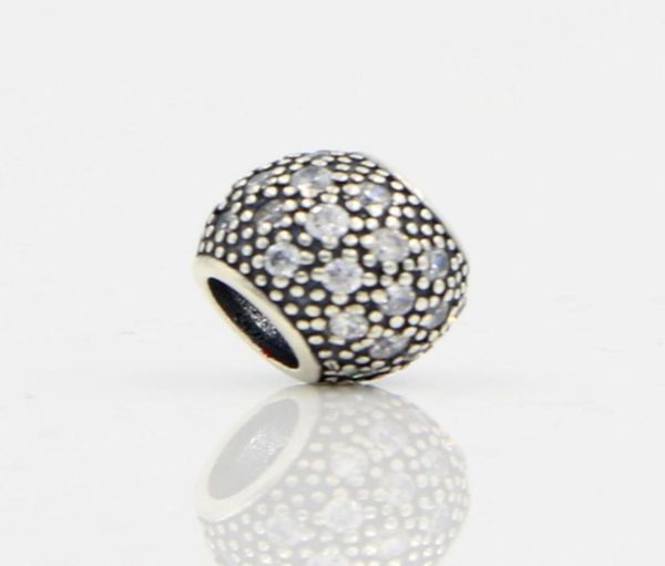 

test style cubic zircon beads round beads charms with large hole bead fits p charm bracelet necklace 100 925 sterling si9400650, Black