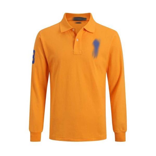 

mens polos shirts big horse autumn long sleeve casual fashion polo 9aa3, White;black