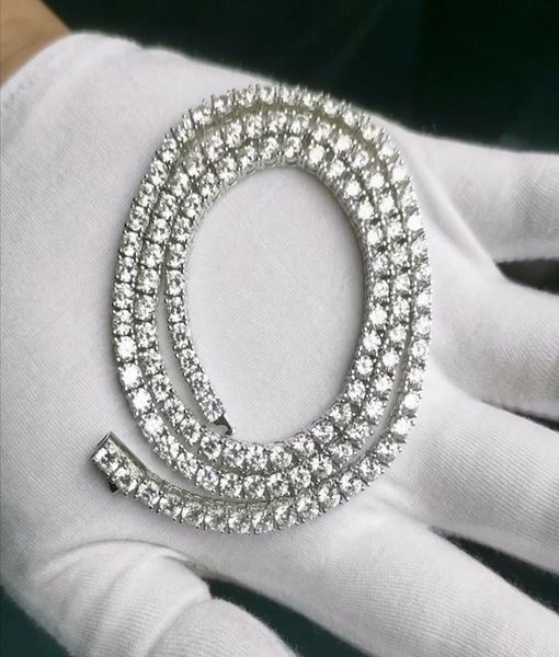 

necklaces 925 silver trendy necklace 3mm 4mm inlaid diamond tennis chain8926537