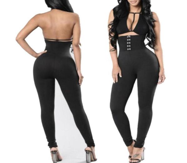 

women suitable running fitness sportswear high waist leggings stretch slim fit black pencil pants trousers shapewear clothes by8096086, Black;white