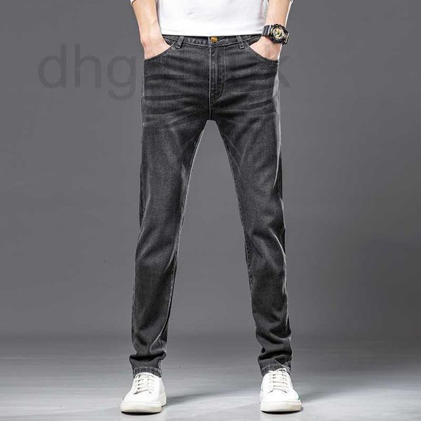 

men's jeans designer 3d luxury digital spray painting slimming stretch fashion high-end pants straight uoyn, Blue