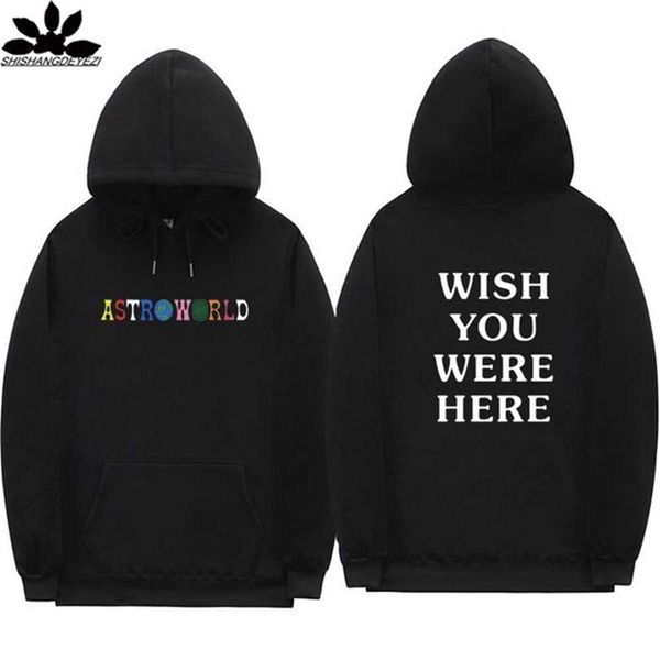 

men's hoodies sweatshirts astroworld fashion letter print hoodie streetwear man and woman pullover sweatshirt cnv9, Black