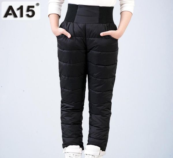 

boys pants trousers girls pants winter 2018 autumn girl leggings children clothing thick warm down clothes 3 4 6 8 10 year2621867, Blue