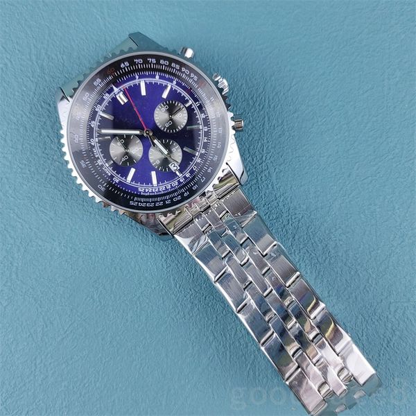 

luxury watches for mens designer watch blue white multi dials work orologio di lusso bp factory 50mm navitimer stainless steel strap womens, Slivery;brown