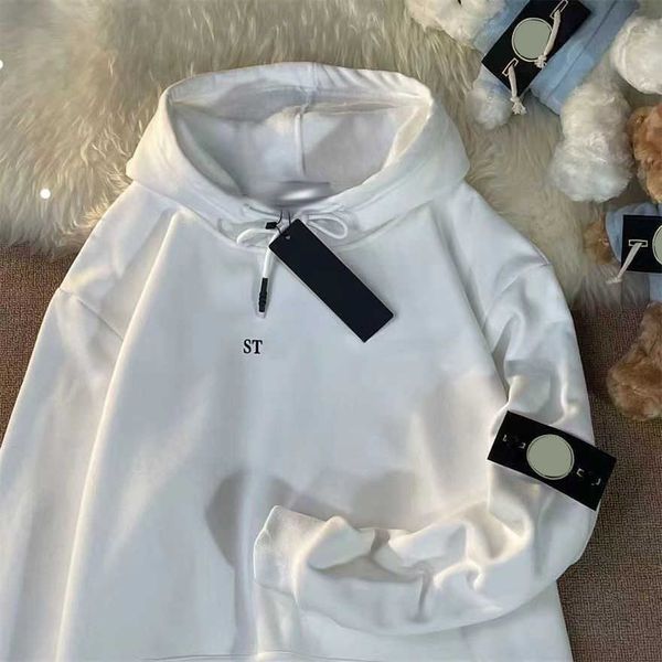 

men's hoodies sweatshirts 2023 autumn winter hoodie embroidery badge fashion trend classic compass couple men loose lovers pullover hoo, Black