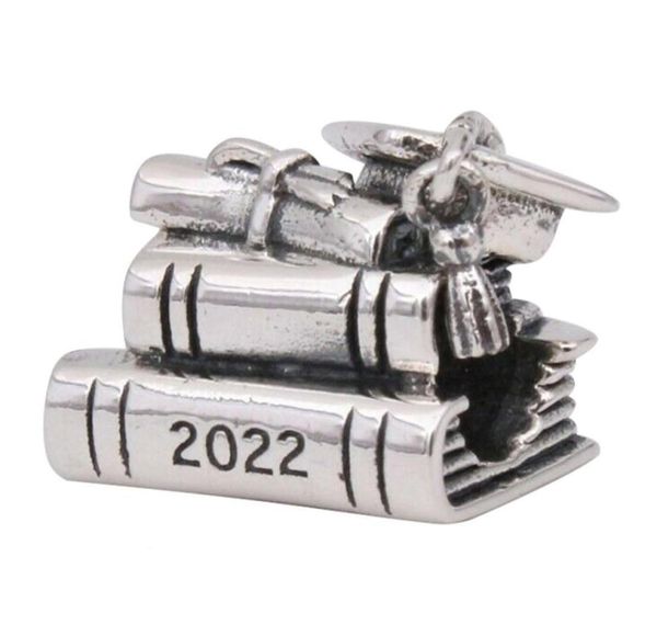 

2022 graduation 925 sterling silver charms european loose beads student school book chain bracelet boy girl women men charms diy jewelry mak, Bronze;silver