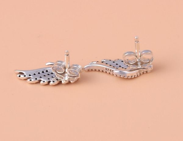 

wholesale personality creative earrings for jewelry with box 925 sterling silver with cz diamonds magnificent feather ladies earring1021267, Golden;silver