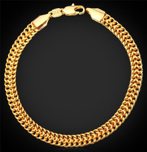 

men039s 18k stamp gold chain for men jewelry fancy bracelet design gold plated new fashion chain bracelet8565093, Black