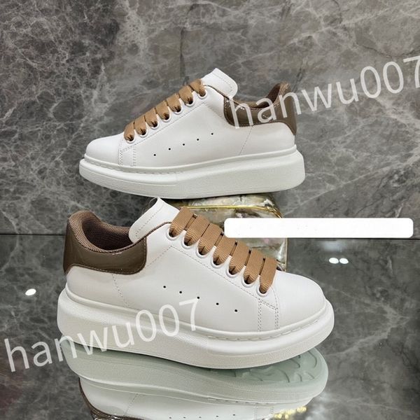 

2023 new luxury designer stage shoe leather increased casual shoes fashionable sports platform mens womens white lace up alexander sneakers, Black