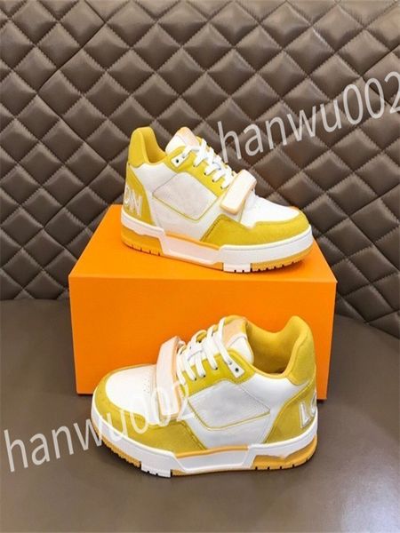 

2023 designer sneakers calfskin casual shoes reflective vintage leather trainers all-match stylist sneaker leisure shoe platform lace-up wd2, Black