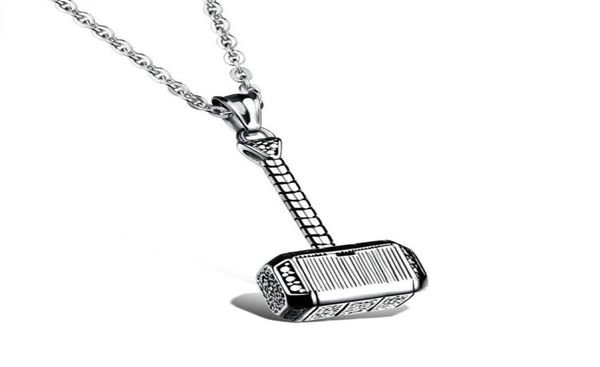 

whole punk fashion jewelry link chain cool men039s stainless steel hammer pendant necklaces decorated gift 2 colors200u1767066, Silver