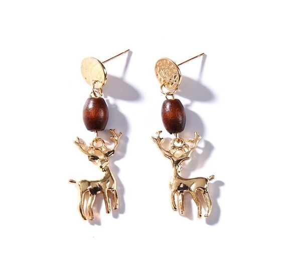 

trendy statement christmas tree elk charm earring for women multilayer spring drop earrings jewelry girls christmas gifts wholesa2664368, Golden