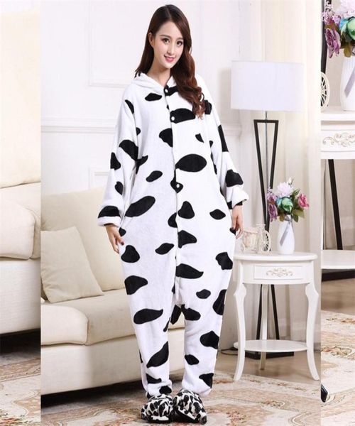 

cow onesie funny cute women men pajama thicken warm big size carnival party suit girls animal cartoon sleep wear1816954, Black;red