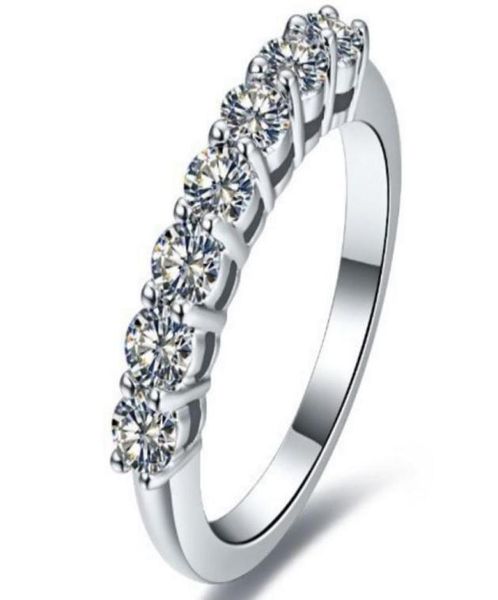 

new style 07 karat sona simulated diamond infinity silver wedding rings for women wedding bands sterling silver rings drop shippi81282242, Golden;silver