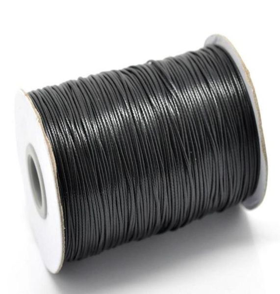 

jlb 1 roll 180m 1mm whole fashion black waxed cotton cords fit braceletnecklace diy materials accessories 3672807, White;red