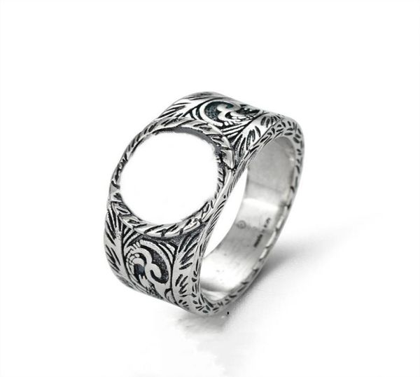 

plated silver ring king striped personality couple fashion08778352