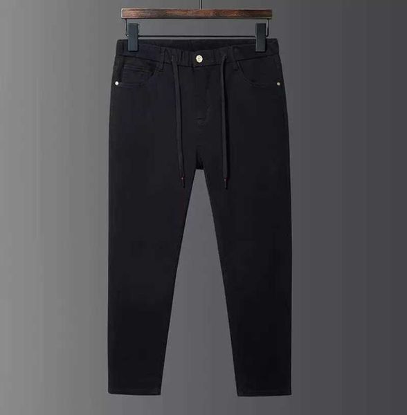 

fashion jeans thin elastic spring summer new fashion england casual embroidery 990351, Blue