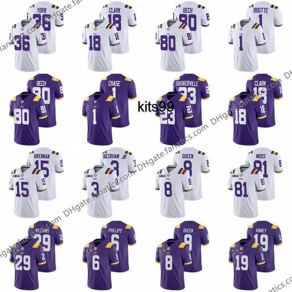 

travin dural ncaa lsu tigers college football jersey custom jarvis landry chase joe burrow justin jefferson clyde edwards helaire derrius, Black;red