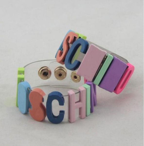 

very cute candy color letters charm bracelets fashion designer jewelry womens bracelet wedding accessories hip hop girl lucky bang8587354, Golden;silver