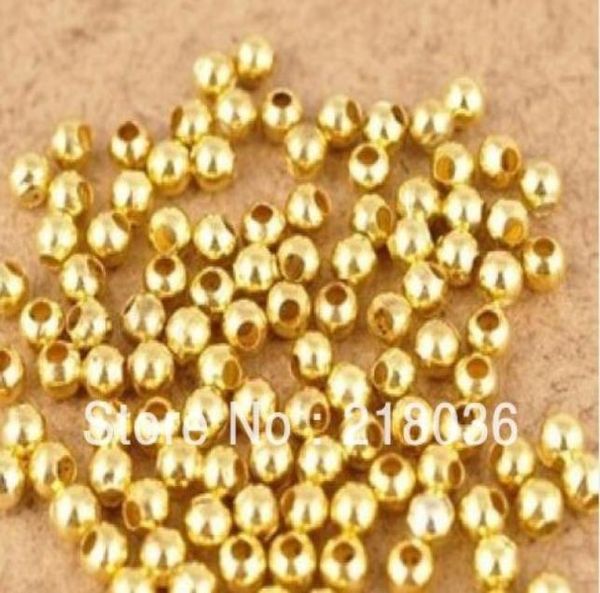 

5mm round gold plated alloy spacer charms finding loose bail beads for bracelets necklace diy jewelry findings accessories n3656773318, Bronze;silver