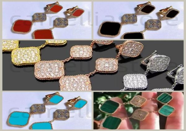 

fashion brand brand charm earrings 4 four leaf clover essential gifts for the holidays classic selling stud quality1084639, Golden