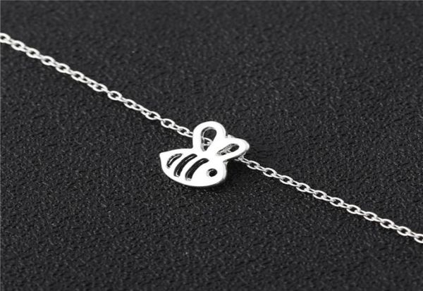 

tiny honey bee charm bracelet bumble queen bee bracelets cute insect bird bracelets bumblebee beehive bracelets jewelry6449501, Golden;silver