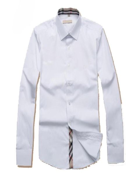

luxurys designers dress shirt menswear fashion society black men solid color business casual mens long sleeve m3xl0683815251, White;black
