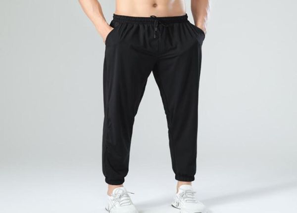 

outdoor 2022 men039s summer nylon ice cooling casual running loose capris man quick drying sweatpants gym joggers exercises pan7297319, Black