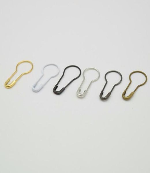 

1000pcs 20mm pear shaped copper metal safety pins brass safety pins white gold black silver bronze color4144331