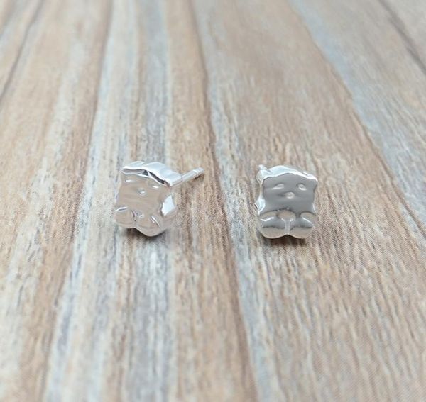

silver puppies earrings stud bear jewelry 925 sterling fits european jewelry style gift andy jewel 6152701309121211, Golden;silver