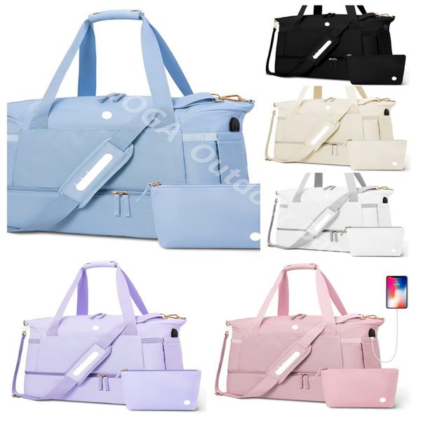 

yoga outfit lulu fashion travel bag, outdoor exercise fitness yoga bag large capacity multifunctional shoulder bag in stock women's pur