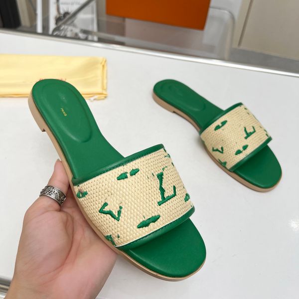 

fashion designer luis sandals leather slippers women vuttonity slide classic flip-flops summer dfhvbn, Black