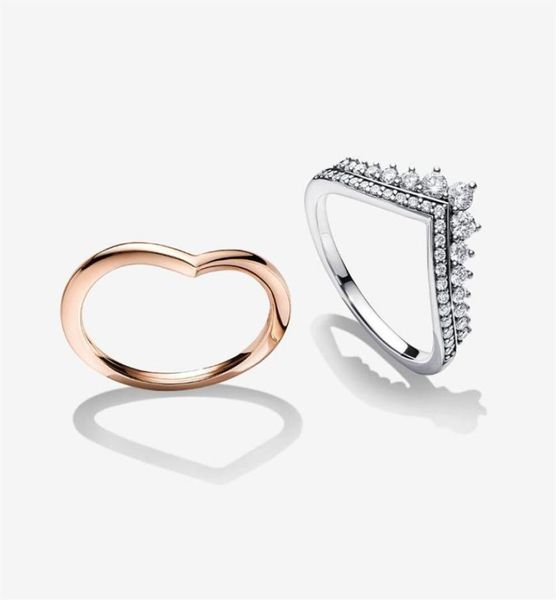 

100 925 sterling silver timeless ring set for women wedding rings fashion jewelry accessories213b8562254, Slivery;golden
