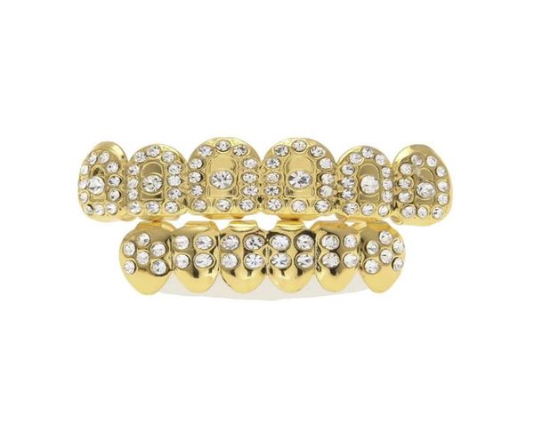 

goldtone hip hop plated removeable mouth grillz set bottom punk player style whole6420875, Black