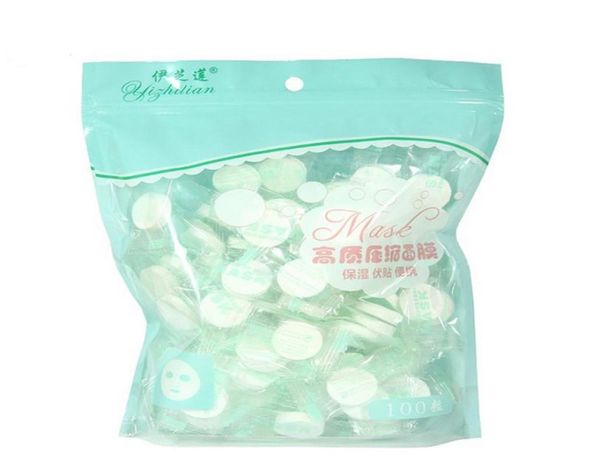 

100pcs compressed face mask paper disposable cotton facial masks papers for skin care diy women makeup beauty tool6508155
