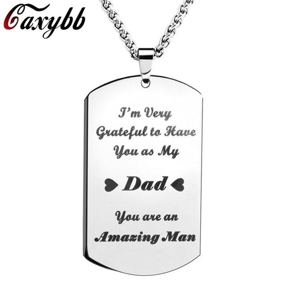 

identity military stainless steel pendant necklace necklace dog tag titanium jewelry fathers day steel necklace9614804, Silver