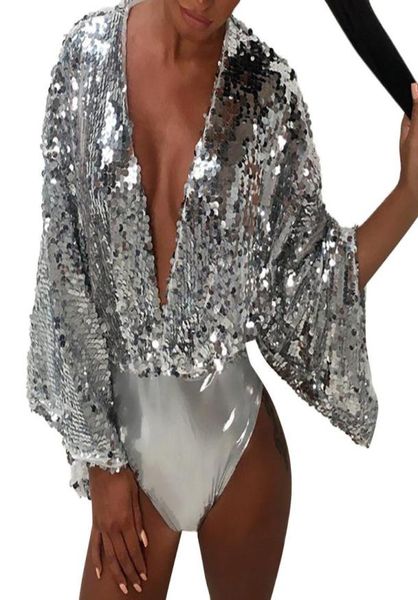 

women039s jumpsuits rompers for women 2021 female sequined deep v neck jumpsuit plus size womens 4198720210, Black;white