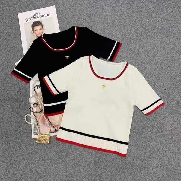 

summer short sleeve tshirt women sweaters cel designer sweater embroidered pullover shirt round neck polos casual t-shirt