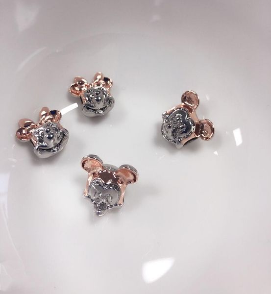 

unique alloy charm bead half rose gold plated fashion women jewelry stunning design european style for diy bracelet necklace5488390, Bronze;silver